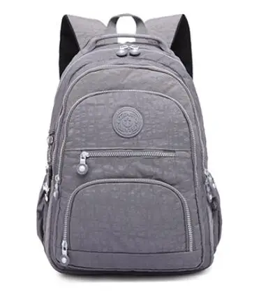 Школьный рюкзак для девочек-подростков Mochila Feminina, женские рюкзаки, нейлоновый водонепроницаемый повседневный рюкзак для ноутбука, женский рюкзак - Цвет: gray