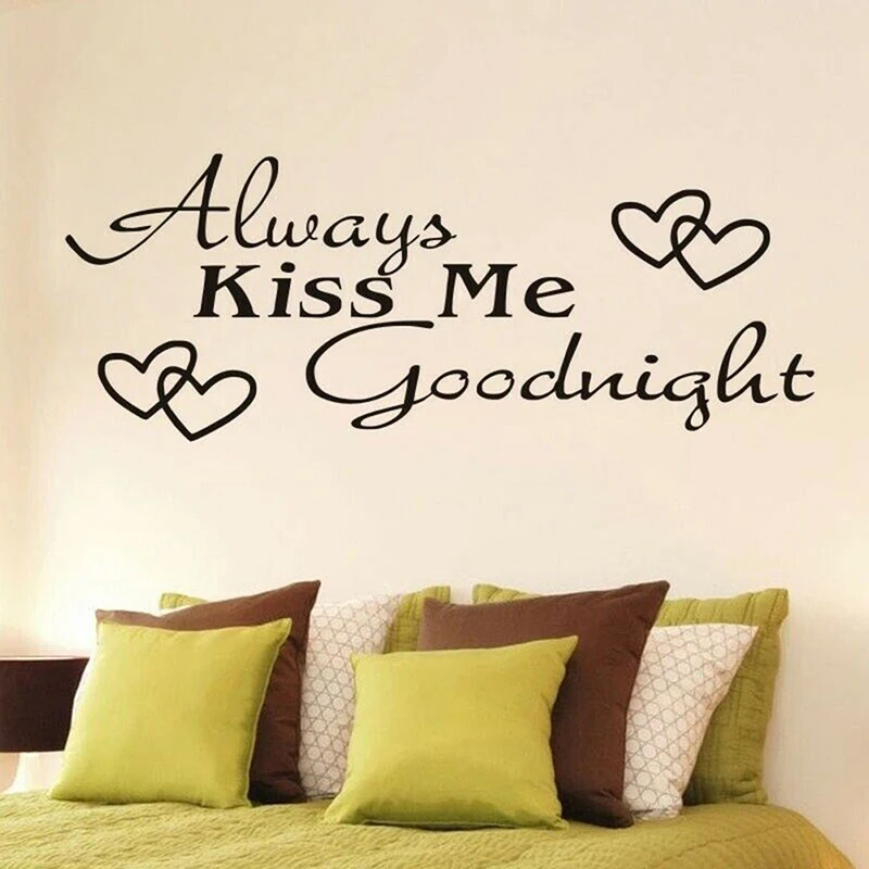 Искусство высокого качества &quotВсегда Поцелуй меня Goodnight&quot Домашний Декор