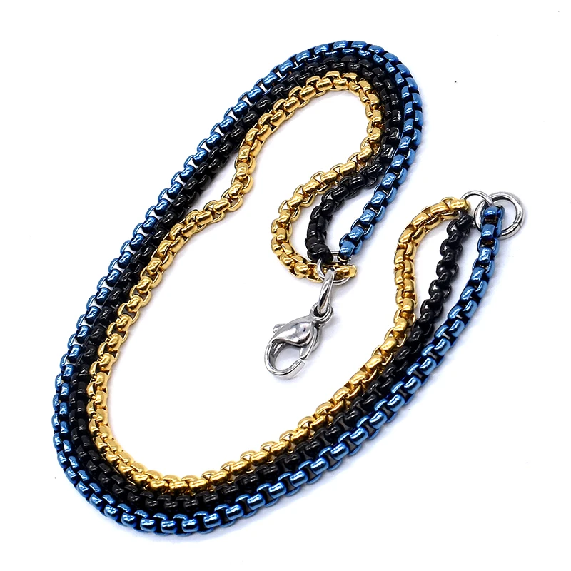 AMUMIU золотые синие черные браслеты из нержавеющей стали для женщин повседневные