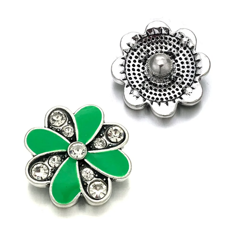 Wholesale w440 Flower 3D 18mm 20mm metal snap button for Bracelet Necklace Interchangeable Jewelry Women accessorie findings | Украшения и