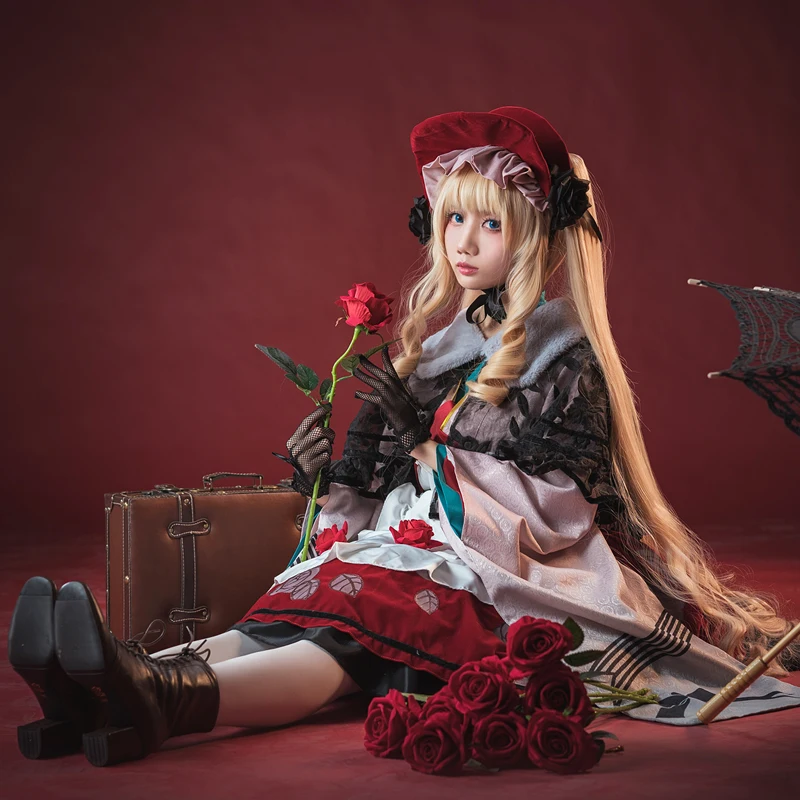 Аниме! Роскошное платье Rozen Maiden Shin ku Dazheng в романтическом стиле костюм для косплея