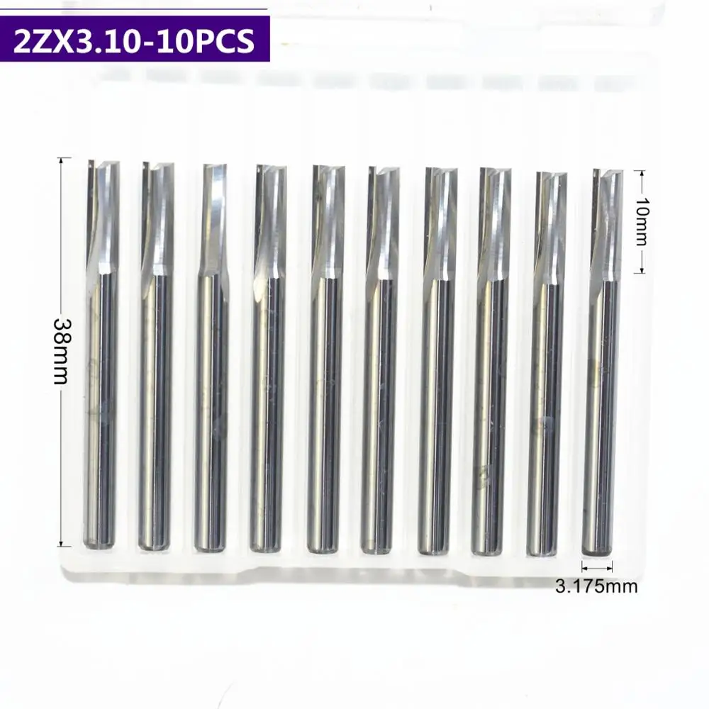 Фрезы с 2 прямыми канавками 3 175 мм * 10 шт.|acrylic supplies|tools car boot boxesacrylic earring display stand |