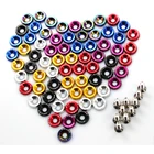 Винты для автомобиля M6 с паролем JDM, 10 шт., модифицированные подсветки, шайба, бампер, двигатель, вогнутые винты, болты для номерного знака