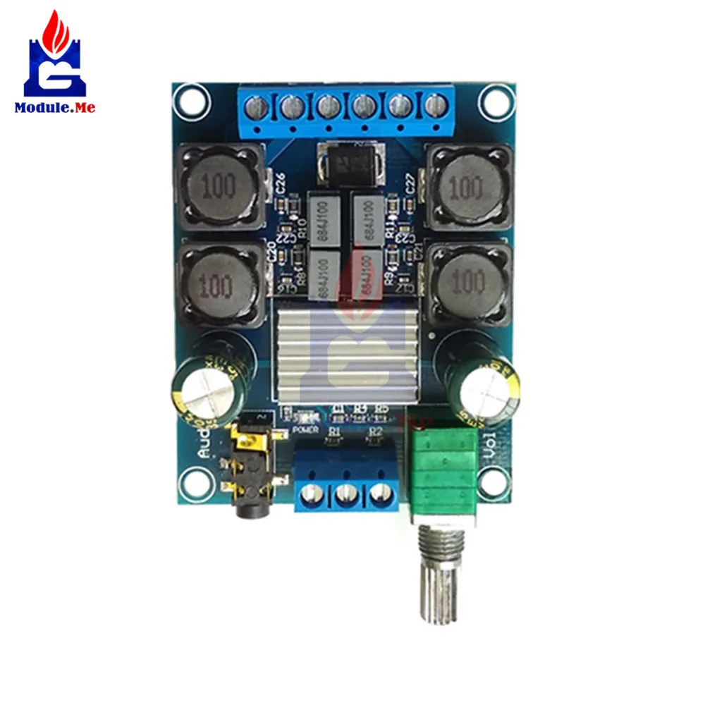 50Wx2 TPA3116 D2 Dual 2 канала DC 4,5-27 V Цифровой Мощность усилитель доска двухканальный стерео, и он имеет высокую эффективность Защита от неправильной полярности