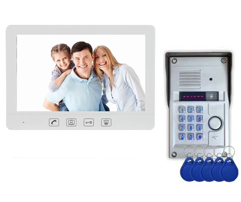 ZHUDELE 10 1 &quotпроводной видео домофон система дверной звонок с RFID паролем HD IR камера