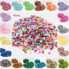 Плоские круглые пайетки из ПВХ 4 мм, свободные пайетки с небольшим средним отверстием для свадебных поделок, Швейные аксессуары 2000 шт. (10 г)