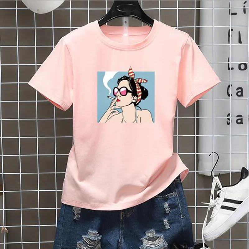 

New Fashion T shirts Women High Quality Short Sleeve O Neck Women Tops Tees Casual Slim Fit T shirt Feminina