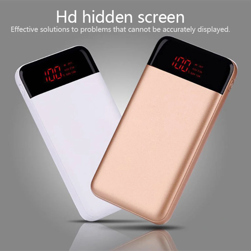 2018 New 20000mah Power Bank External Battery PoverBank 2 USB LCD Powerbank Portable Mobile phone Charger for Xiaomi MI iphone X | Мобильные