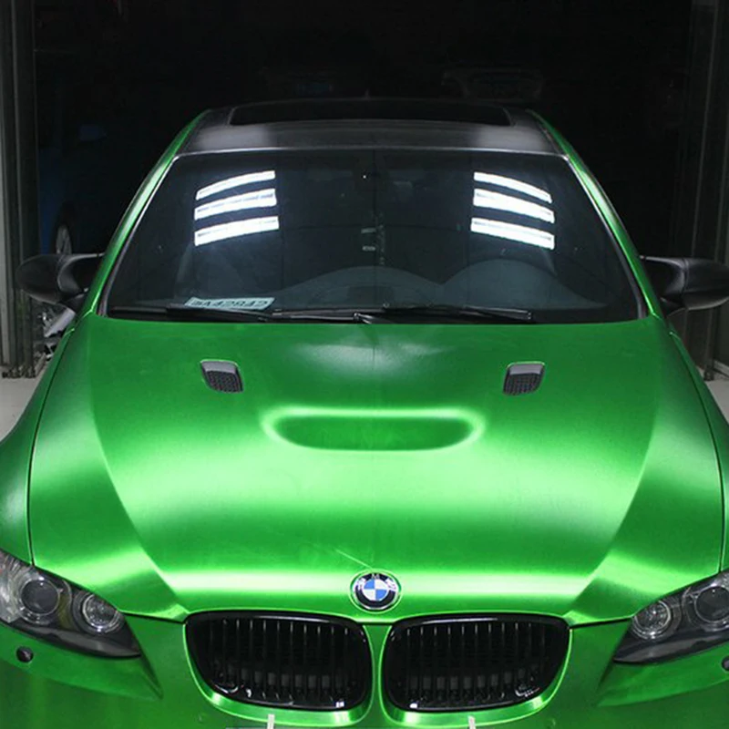 

Brushed Matte Metallic Vinilos Car Wrapping With Air Bubble 1.52x18m/roll Green