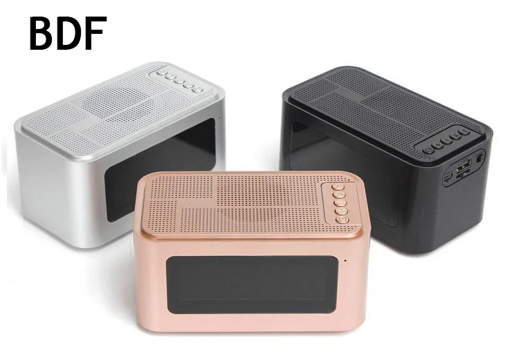 Bdf Портативный Bluetooth Динамик S61 время Дисплей и будильник Беспроводной стерео
