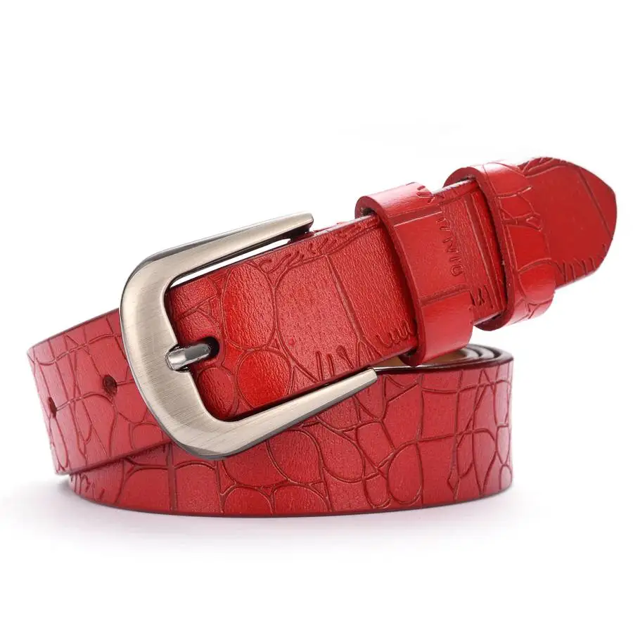

Women Leather Belt NEW Pin Buckle Cowhide Female Strap Waistband For Women Ceinture Femmes