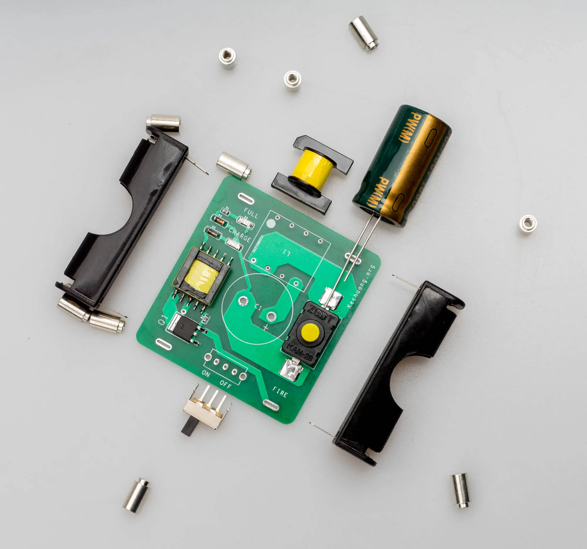 Kit Электромагнитный пистолет Набор DIY Электромагнитная катушка пистолет законченный одноступенчатый электромагнитный пистолет - Цвет: Kit