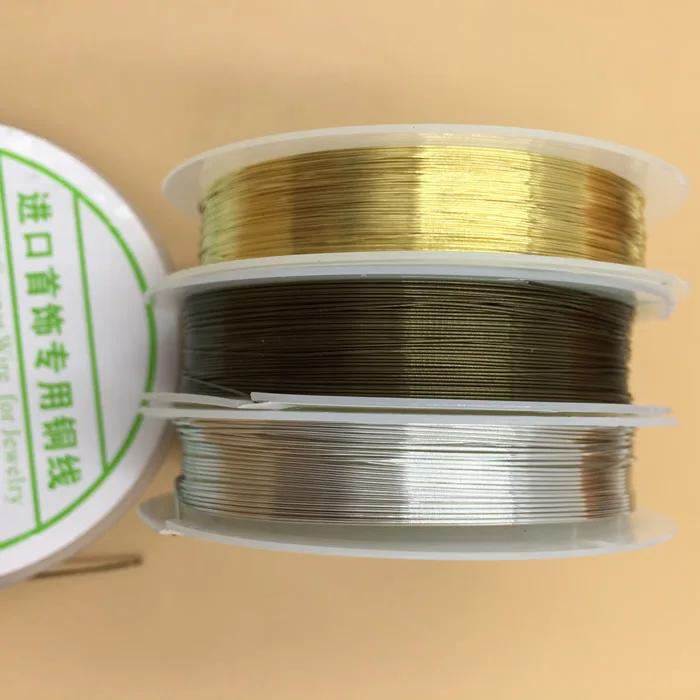 SEA MEW 1 рулон металлический медный провод Бисероплетение проволока серебро золото античная бронза покрытие DIY Ювелирные компоненты