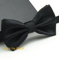 mens pajaritas 2021 fashion bowtie dull jacquard plaid grid bow ties leisure solid wedding tuxedo butterfly black 126cm