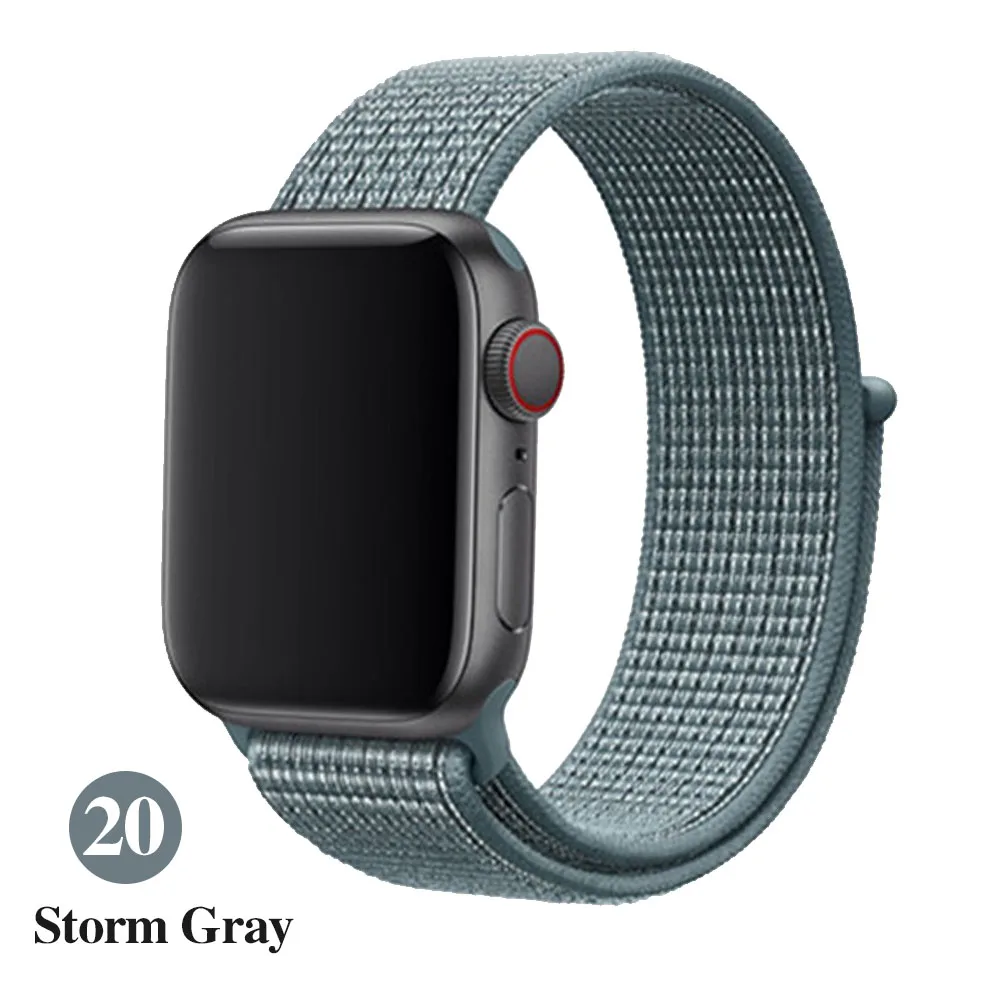 Спортивный ремешок для apple Watch 42 мм с iwatch 38 мм 44 мм 40 мм correas apple Watch 5 4 3 браслет нейлон 2/1 - Цвет ремешка: Dark green