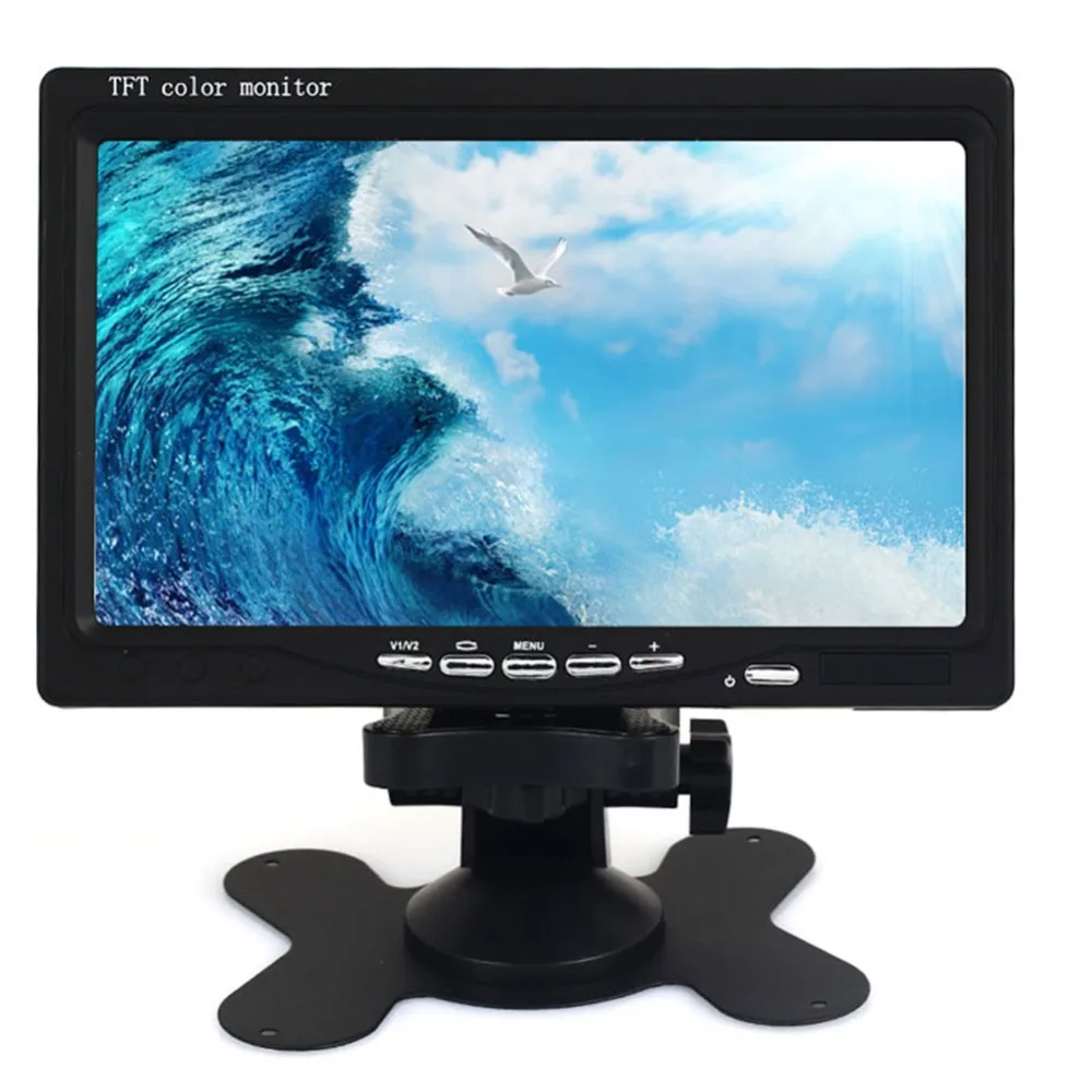 Мини 7 дюймовый телевизор HD 1024*600 TFT LCD Цифровой и аналоговый маленький с HDMI/VGA/AV