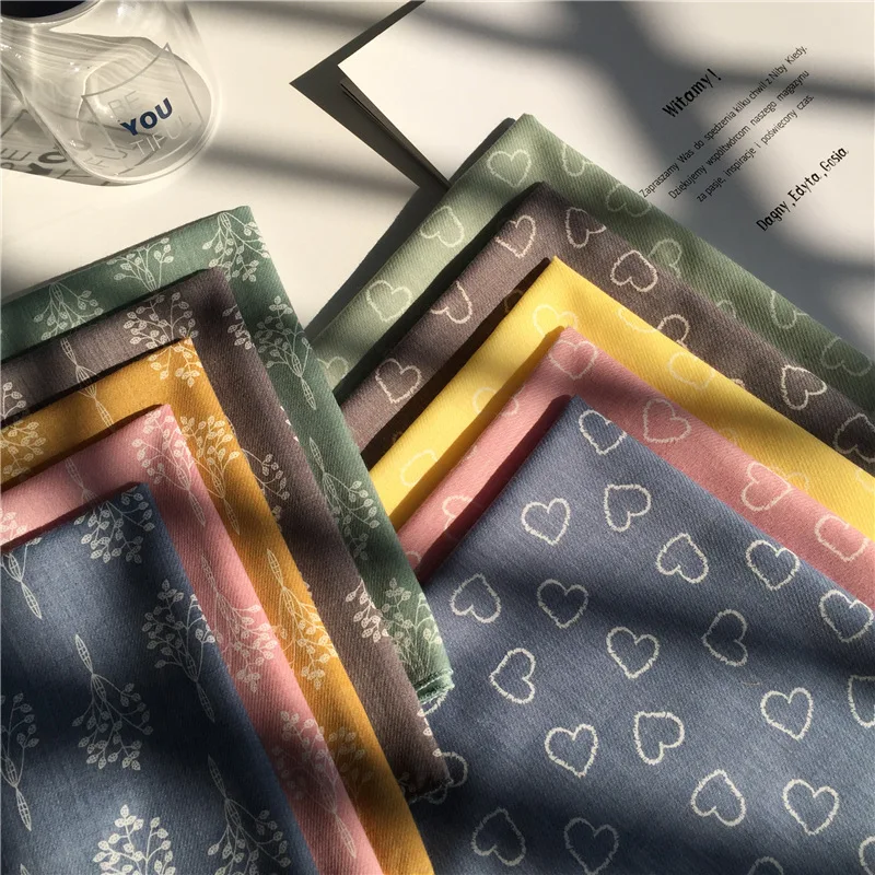 Детский квадратный шарф из хлопка и льна повязка для волос с принтом 45*45