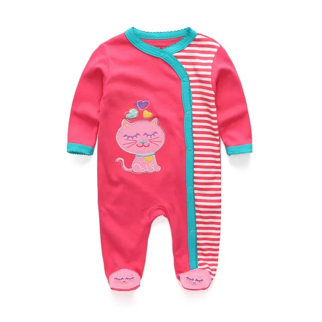 girl rompers RFL1071 Детские комбинезоны для новорожденных; комбинезоны для мальчиков; Одежда для младенцев; г. Мягкая хлопковая одежда; комбинезоны; одежда для малышей; новая одежда для девочек; От 0 до 1 года - Цвет: girl rompers RFL1071