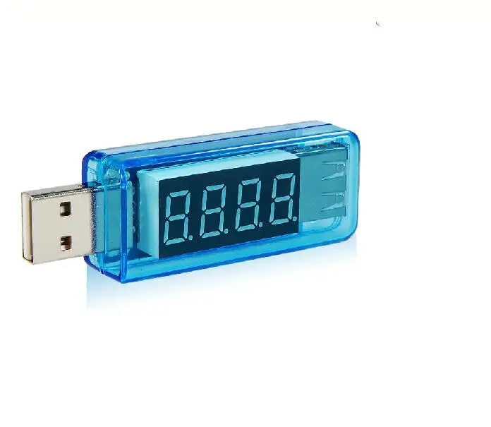 1 шт. двойной USB Мобильный вольтметр тестер Мобильная мощность прозрачный