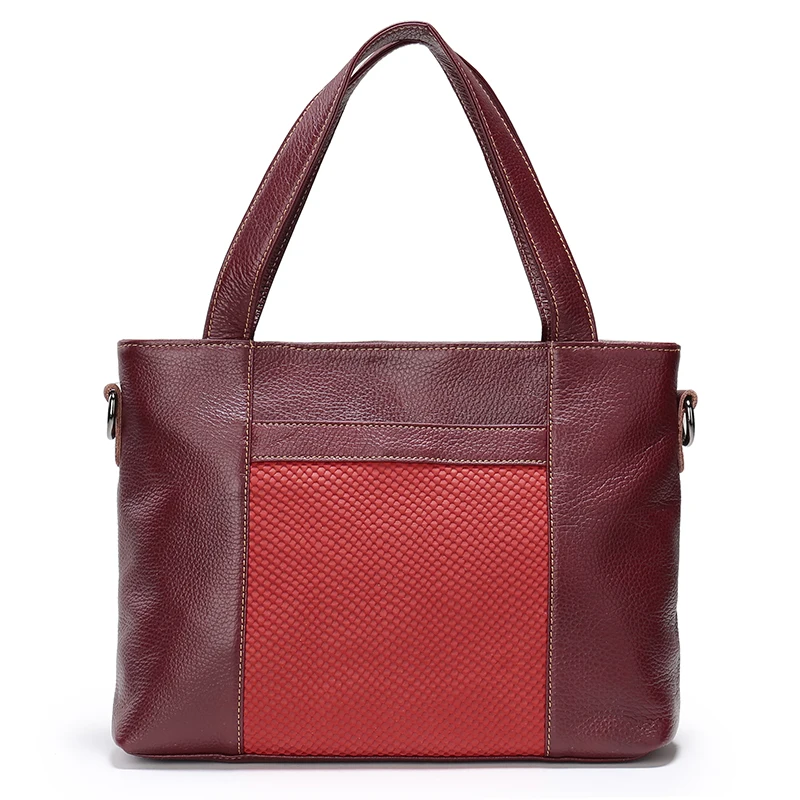 

Nuleez Women Handle Bag Real Leather Blue Red Black Shoulder Handbags For Ladies Briefcase Business Bag China Handbag 1210