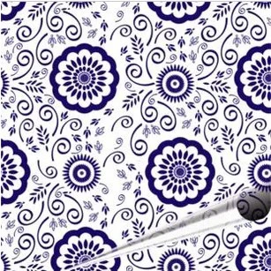 Сине белый узор недорогая съедобная печать Переводные листы шоколада бумажные