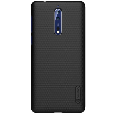 Чехол NILLKIN для Nokia 8 Sirocco Super Frosted Shield матовая жесткая задняя крышка для Nokia 8 чехол - Цвет: Черный