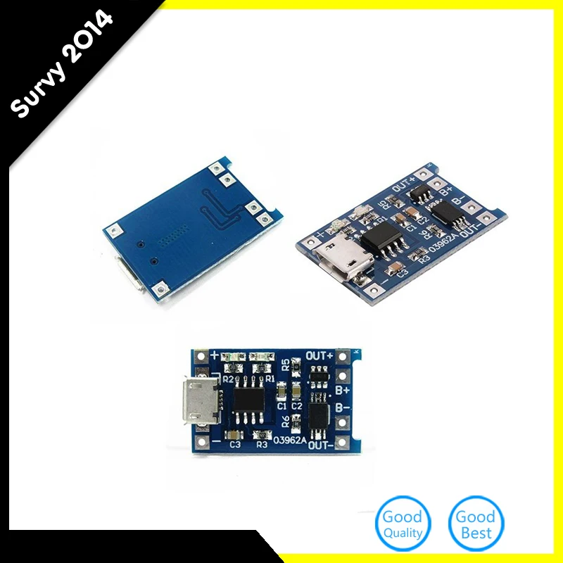 5 шт. зарядная плата для литиевой батареи В 1 А Micro USB 18650 модуль зарядного
