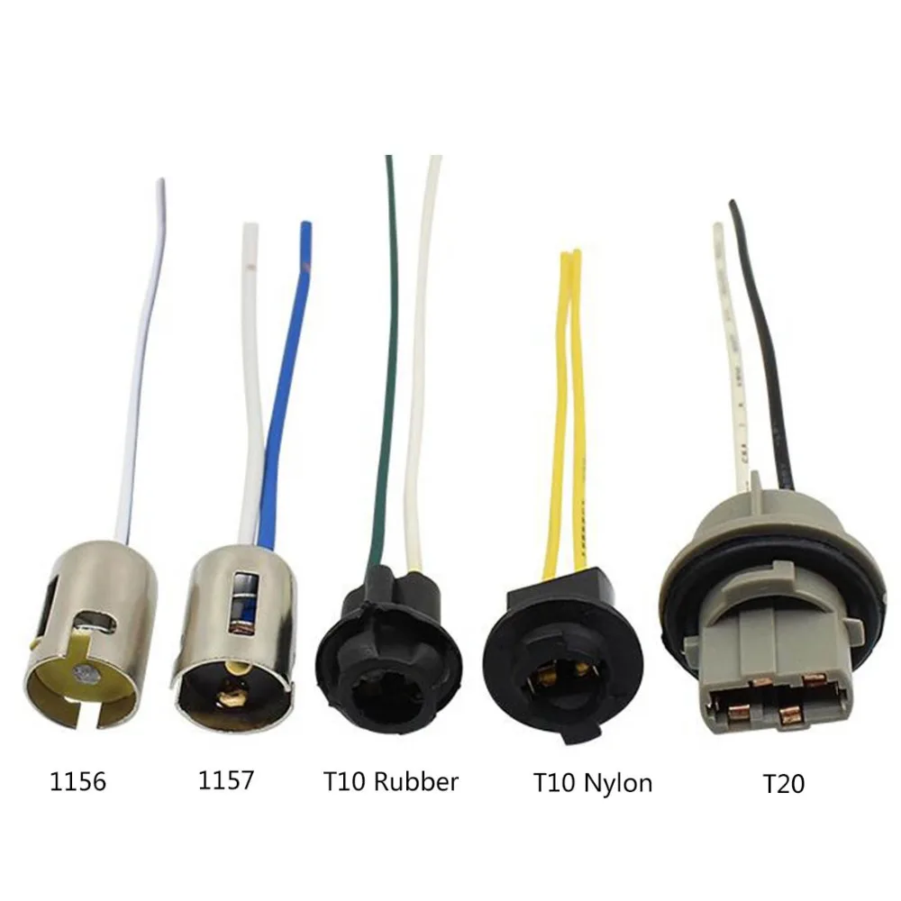 2 шт. автомобильные патроны для ламп H1 H4 H7 H11 HB3 HB4 T10 T20 1156 1157|1157 bulb socket|t10 socket holdert10 holder