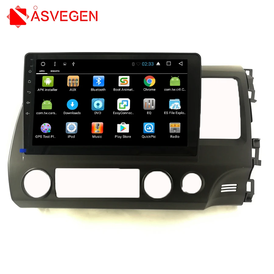 

Asvegen 10.2'' Android 7.1 Quad Core Car GPS Navigation Bluetooth Stereo Audio Radio Multimedia Player For Honda Civic 2006-2011