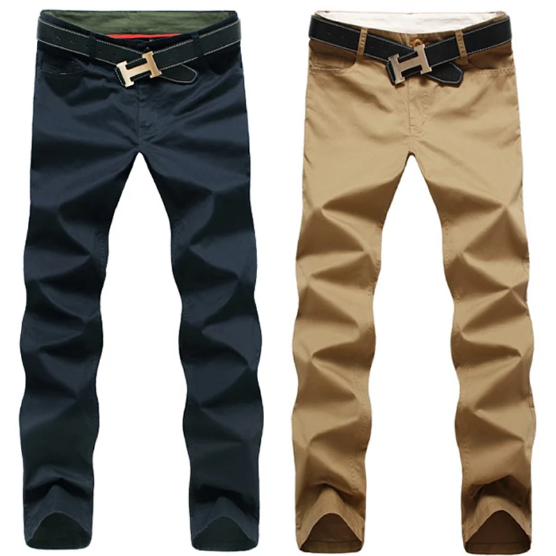 2016 новые модные мужские брюки повседневные из хлопка прямые 9 цветов Плюс Размер