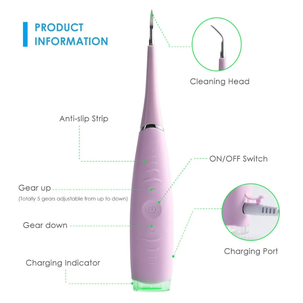 Dental High Frequency Portable dental Electric Sonic Scaler Tooth Whitening For Dentistry Lab | Красота и здоровье