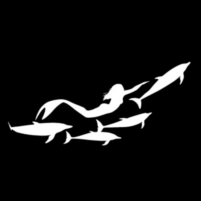 14 2 см * 6 5 дельфины модные виниловые Стикеры для стайлинга автомобиля наклейки