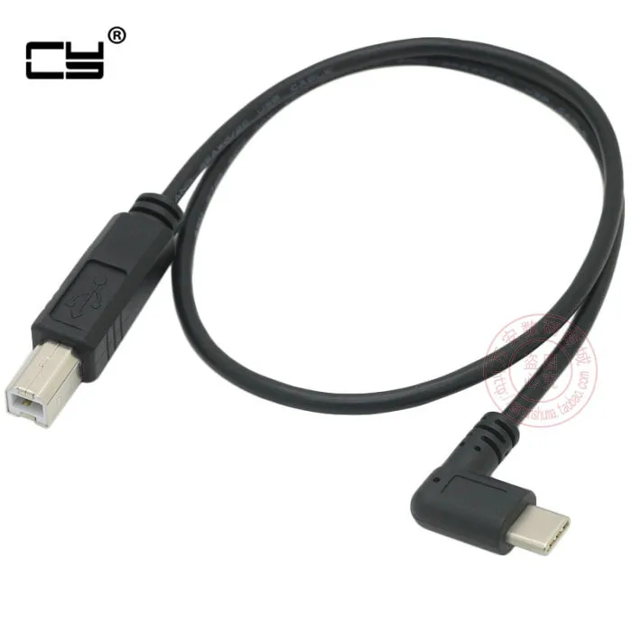 90 градусов прямоугольный USB C 3 1 Type разъем для 2 0 B Тип Мужской кабель передачи