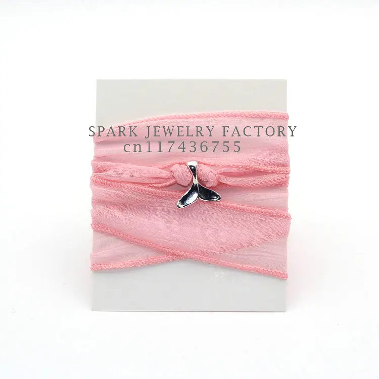 Женский браслет из шелковой ленты для йоги с хвостом Кита Новое поступление 2016