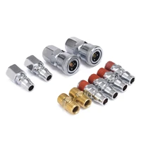 10pcs air tool quick coupler set nickel plated iron1 4 air hose connector fittings for pneumatic tools accessories