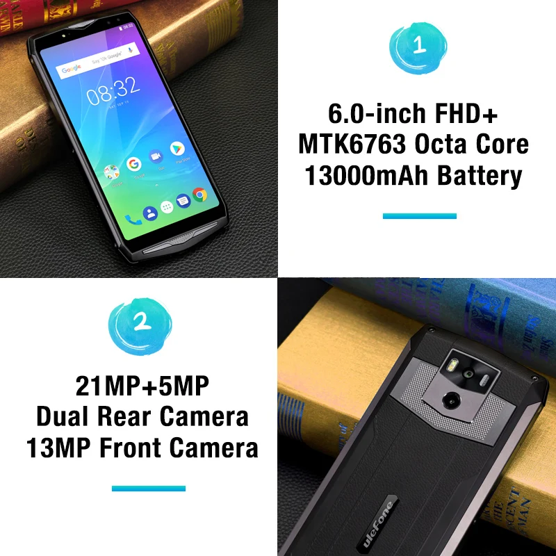 Чехол накладка Ulefone Мощность 5s 13000 мА/ч мобильный телефон Android 6 0 &quotFHD MTK6763 Octa Core 4 Гб