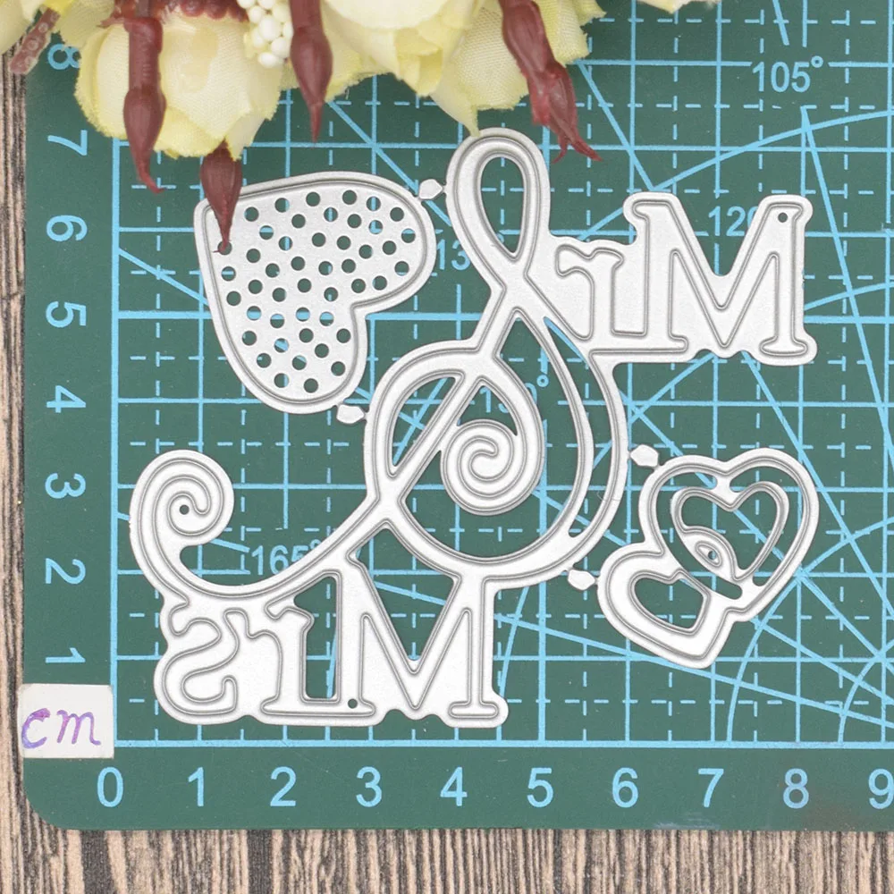 Mr and Mrs письмо металлические штампы для высечки слова скрапбукинга альбома