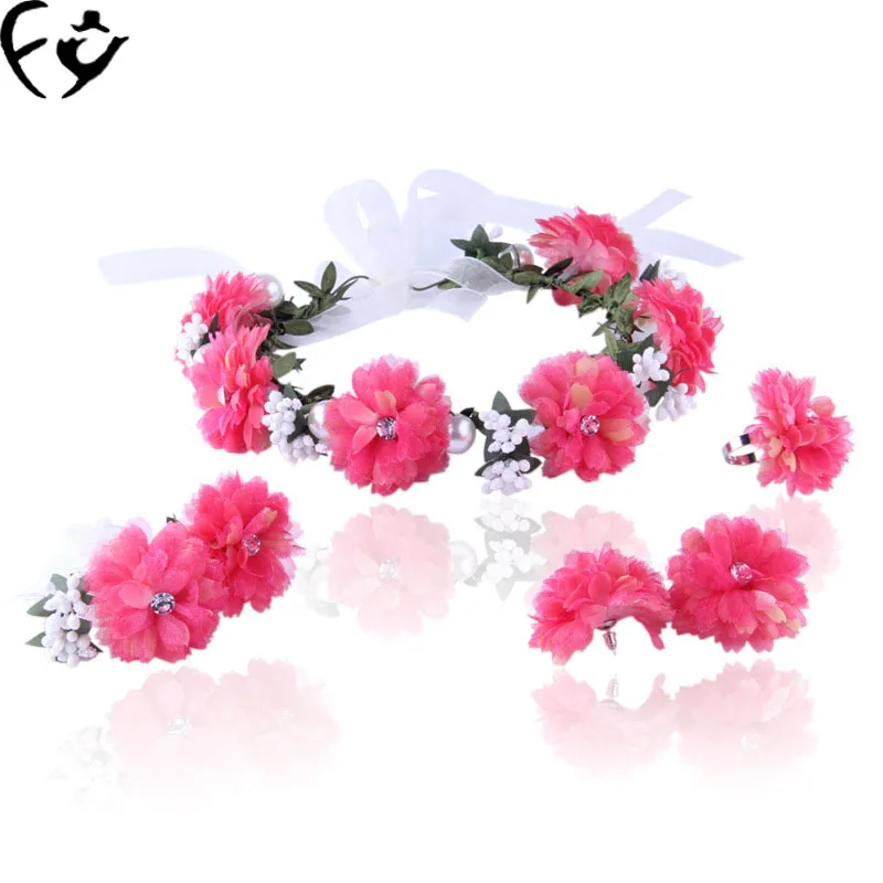 Fangy00061 Европа Sen Женская свежий и элегантный венок из ротанга невесты Свадебный