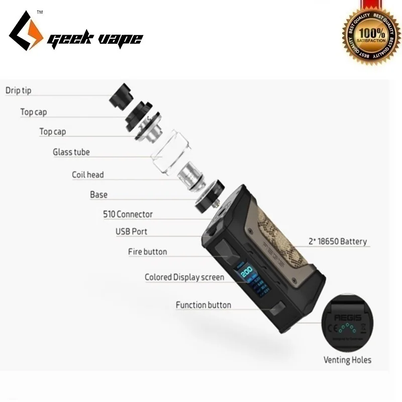 Оригинальная электронная сигарета Geekvape Aegis Legend Kit 200 Вт боксмод с воздушно