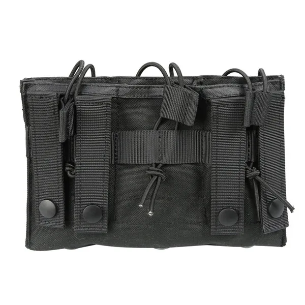 B Нейлоновый военный Pounch тактический molle тройной Открытый Топ чехол для журналов система Пейнтбол сумка для оборудования 1000D - Цвет: B