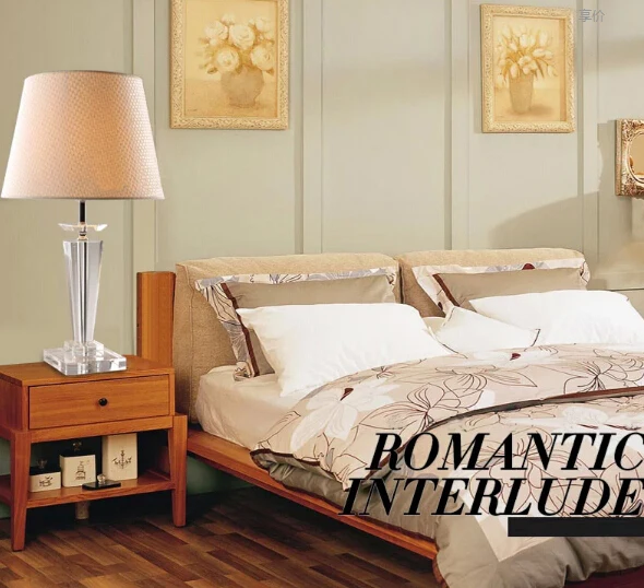 Кристалл настольные лампы светильники Современные светодиодные Спальня Лампы