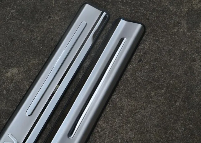 Накладка на порог из нержавеющей стали автомобильные аксессуары для Nissan March 2010