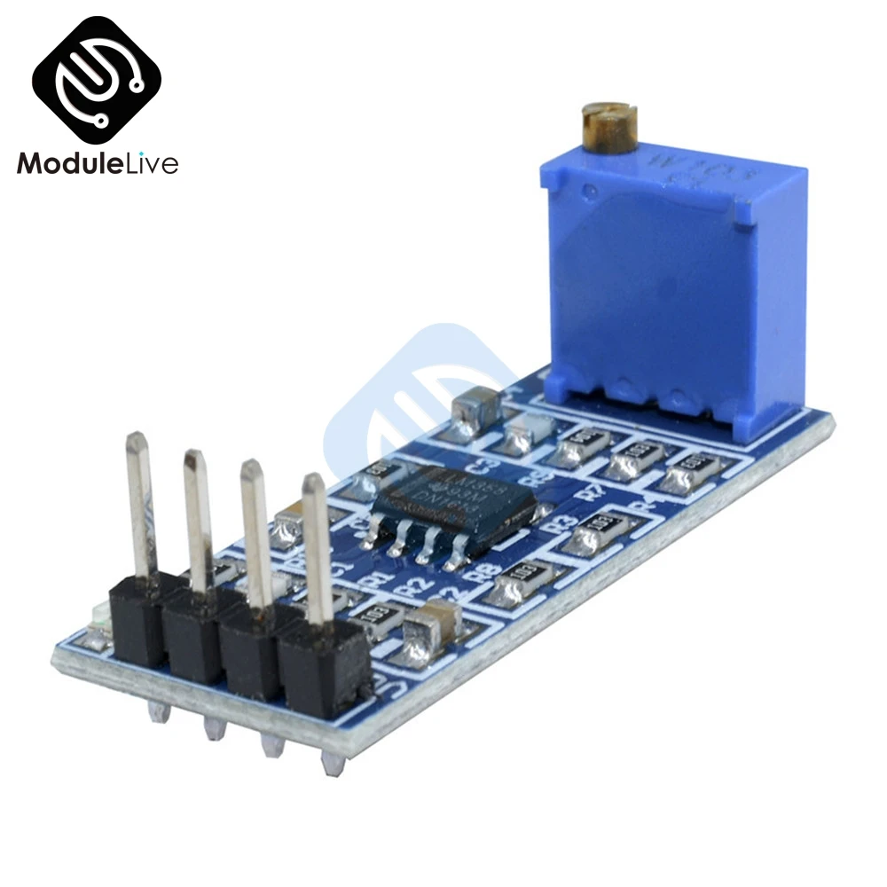 LM358 коэффициент усиления сигнала усилительная Плата усилителя 100 раз операционный усилитель модуль непосредственно Вход Выход сигнал 5 V-12 V