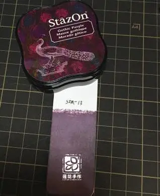 SZM штамповочная станция Япония TSUKINEKO StazOn Ретро маслянистая быстросохнущая металлическая кожа Стекло Луна кошка чернильный коврик - Цвет: SZM-13