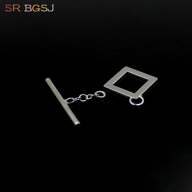 

Free shipping 10 Sets 12mm Gold Plated White Square Toggle Clasp Jewelry Necklace Making DIY Finding Craft