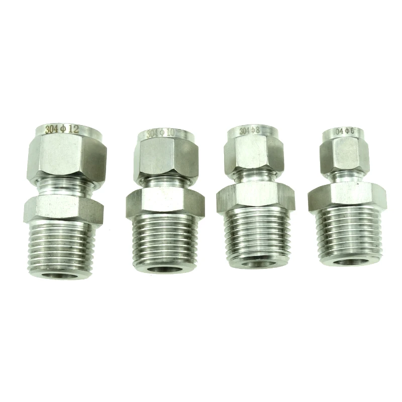 Компрессионный фитинг с двойным наконечником SS304 6 мм 8 10 12 трубка OD x 1/8 &quot1/4&quot 3/8
