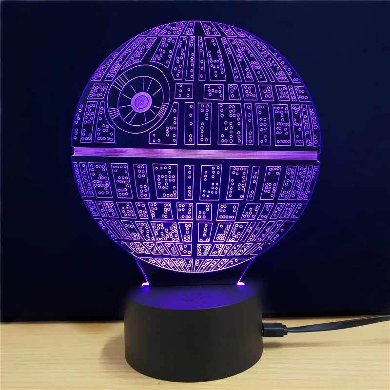 3D LED Death Star форма ночник USB настольная лампа детские подарки Красочные Креативные