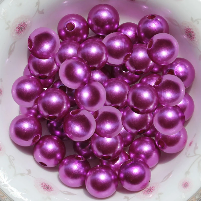 Purple Новое поступление 4 мм/6 мм/8 мм акриловые имитирующие Перламутровые Бусины Подходят для изготовления ювелирных изделий украшение комнаты DIY 11 цветов - Цвет: Purple