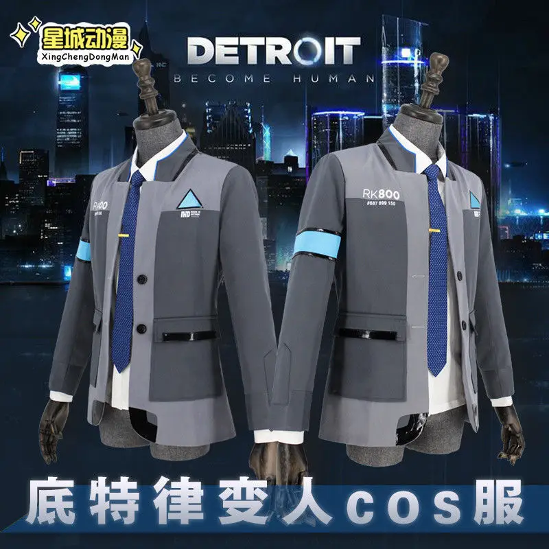 Костюм для косплея из Детройта: стать человеком Коннор RK800 костюмы куртка пальто
