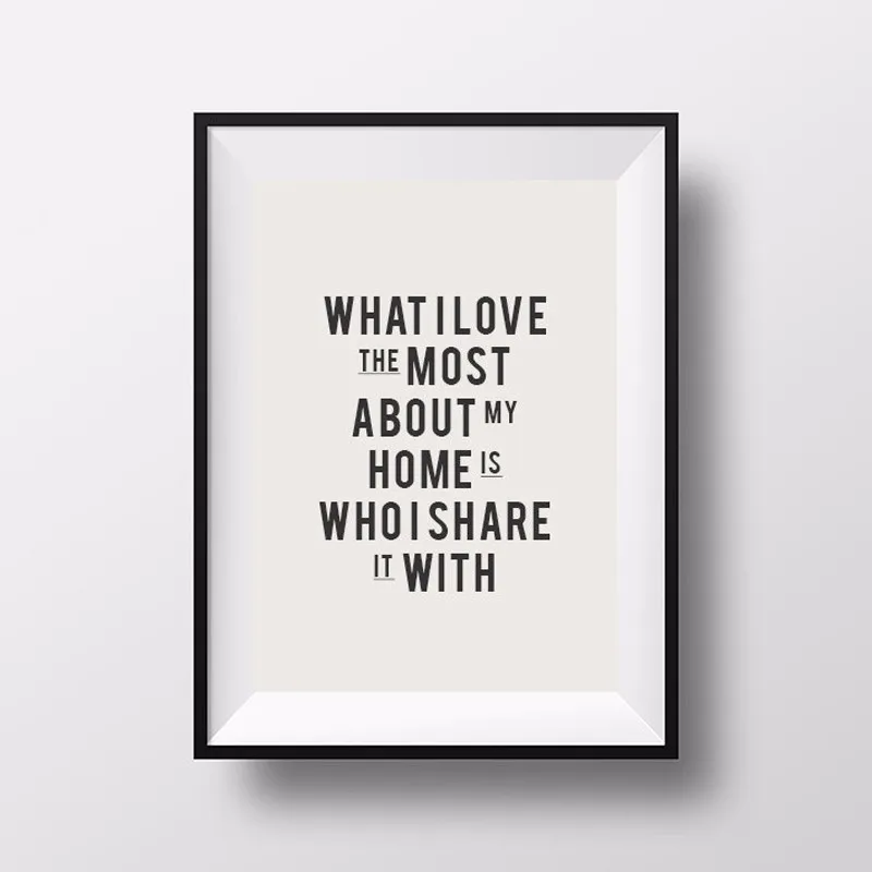 Мне больше всего нравится мой дом я делюсь им с плакатом Картина на холсте